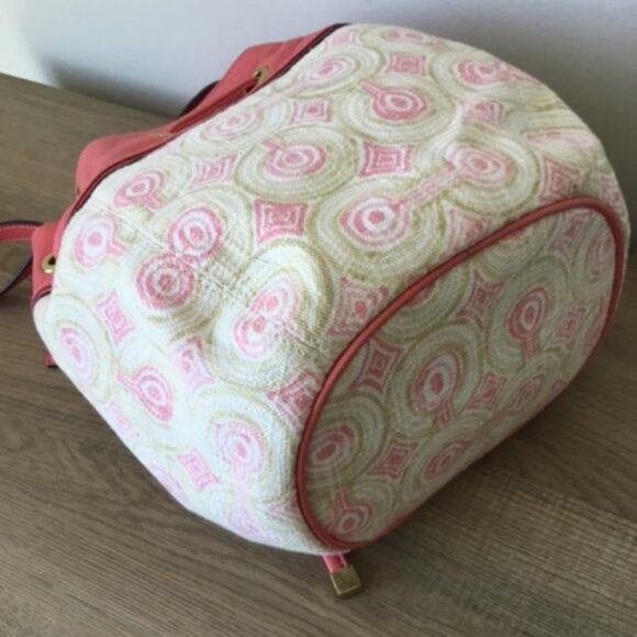 Coach Audrey Opt Art Swirl Crossbody Bucket Bag & Wristlet Canvas/Leather RARE - Picture 7 of 16